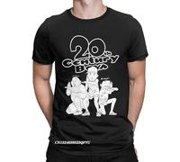 20TH Century Boys Manga Mens Tshirt Naoki Urasawa Novelty tee Shirt Harajuku Crewneck T-Shirts Cotton Party Clothing Black L
