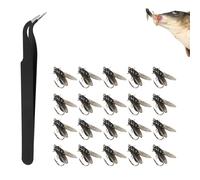 20uds de Cebo Pesca Mosca Bionica, Kit de Pesca Señuelos Pesca Mosca Pesca Mosca Accesorios para Peces de Agua Salada y Agua Dulce