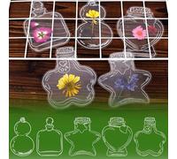 20uds Marcapáginas de Flores Transparentes, Diseño Plantas Botánicas Páginas de Flores Hermosas Clips Prensados para Manualidades Leer y Hacer Álbumes Recortes (Estilo D)