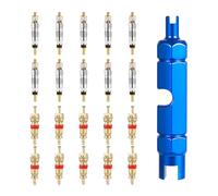 20uds Núcleo de Válvula para Presta y Schrader, Núcleo de Válvula de Bicicleta con Herramienta de Desmontaje del Núcleo de Válvula de Metal para Neumáticos Bicicleta Carretera MTB Sin Cámara