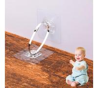 20uds Sin Taladro Anclajes para Muebles a Prueba Bebés, Cuadrados Adhesivos Antivuelco Correas de Pared para Muebles con 10uds Correa Metal Desmontable para Gabinete Librería Estante Cómoda