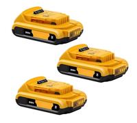 20V 2Ah Batería De Ion Litio Compatible con Dewalt DCB206 DCB204 DCB184 DCB200 Repuesto De Batería De Herramienta(3PC)