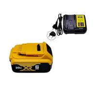 20V 5.0Ah/5000mAh, Compatible Con Dewalt, Batería MAX FlexVolt For DCB606 DCB205 DCB206 DCB209 DCB182 Herramienta Eléctrica Con Cargador(6AH X1 charger X1)