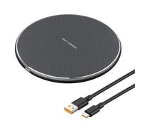 20W Cargador Inalámbrico Rápido Qi con USB-C, Base de Carga Inalámbrica 20W Compatible con Phone 17 16 15 14 13 12 11 SE, Galaxy S24 S23 S22 S21 S20 Note, pods air2, Cargador Inalámbrico Qi