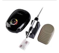 20W Torno manicura Torno para uñas Fresa manicura Minimotor con estuche para Podologia 35000 RPM ideal para salón de belleza, Black