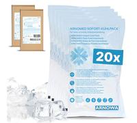 20x Compresas frías desechables ARNOMED® 8x12cm, compresas de frío instantáneo para doblar, compresas de frío para hinchazones y lesiones, compresas frías desechables para deporte y primeros auxilios
