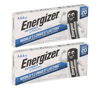 20x Energizer Ultimate Batería Litio LR03 1.5V AAA Micro L92