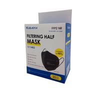 20x FFP2 Mascarilla Protectora Negro Facial Máscara de Polvo Fino Ce 1463