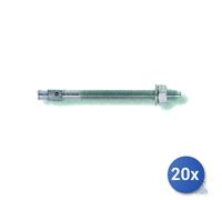 20X Fischer Taco Con Tuerca Certificado De Acero Gris 12X196 12.100