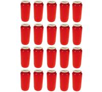 20x Lámpara Aceite Núm 7 Rojo Velas de Tumba para Farola Quemador Duración