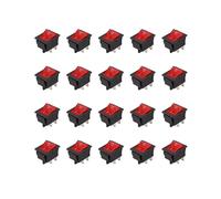 20X Luz Roja Iluminada 4 Pines DPST /OFF Interruptor del Balancin de Broche en 16A 20A 250V AC