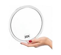 20X Magnifying Mirror with Suction Cups (15cm Round) - Perfect for Makeup, Hair Removal, Blackhead & Eyebrow Removal - Ideal for Home Use