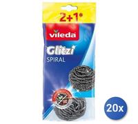 20x Paquete De Gorro De Acero Vileda 2+1 Piezas