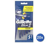 20x Paquete Gillette RAZOR Y Desechable Blue II 5 Piezas Slalom