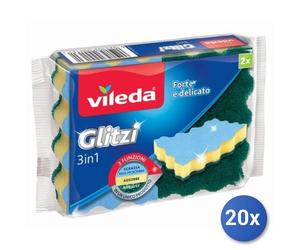 20X Paquete Vileda Esponja Glitzi 3En1