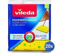 20X Paquete Vileda Suelos Amarillo Microperforado +30% Microfibra 50X60Cm 2Pz