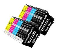 20X T0715XL Multipack Cartuchos Compatibles con Cartuchos Epson T0711XL Epson T0712XL T0713XL T0714XL T0715XL para Stylus BX300F SX610FW SX600FW SX515W SX510W SX415 SX410 SX405 SX405 SX44 SX44