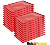 20x Tapa Euro Apilamiento Plástico Caja Industrial Almacenamiento Kingpower