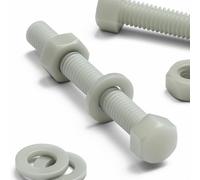 20x tornillos cabeza de Hexagonal, Super Nailon, M6 x 70mm, reforzado con fibra de vidrio, Tornillos, Tuercas, Arandelas