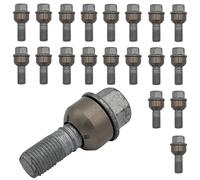 20x Tornillos de rueda M14x1.5 29mm asiento esférico 2-piezas R14 plata para Por