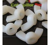 20x Tuercas de mariposa M5 de Nylon natural, tornillos de Plástico Nylon