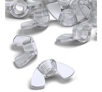 20x Tuercas de mariposa M5 transparentes de Acrílico, tornillos de Plástico Acrílico