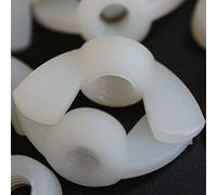 20x Tuercas de mariposa M6 de Nylon natural, tornillos de Plástico Nylon