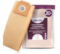20x Vellto Bolsa para Aspiradora Compatibles con Kärcher 6.904-333.0 T7/1 Classic T8/1L T9/1 Bp T10/1 Adv Professional T12/1 T15/1 T17/1 Bolsas de Repuesto Polvo Filtrantes