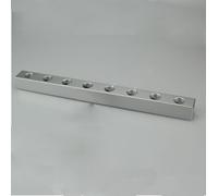 20x20mm 1/4" BSP 8 Ways Aluminum Pneumatic Fitting Manifold Block Splitter Air Water Gas Oil HTEJFUXQE