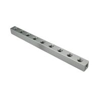 20x20mm 1/4" BSP 9 Ways Aluminum Pneumatic Fitting Manifold Block Splitter Air Water Gas Oil PIUHRKLEVD