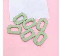 20x30mm Oval Acrylic Chain Links Rings Multicolor 100pcs(Army green)