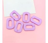 20x30mm Oval Acrylic Chain Links Rings Multicolor 100pcs(Deep purple)
