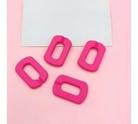 20x30mm Oval Acrylic Chain Links Rings Multicolor 100pcs(Rose red)