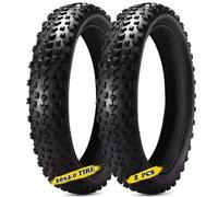 20x4.0 Neumático Graso sin Cámara, Resistente a Pinchazos, Todo Terreno for E-Bike, Bicicleta de Montaña y Triciclo, Diseño Grueso Duradero, Alta Tracción, Listo for Off-Road(2 tire)