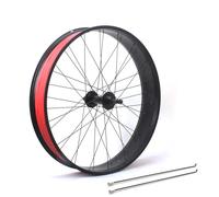 20x4.0'' Rueda Trasera Fat Bike 24/26IN Snow Bike/Beach Bike Rueda Trasera 36x14G Radios Freno De Disco Liberación Rápida 195mm 36H Buje Trasero para Rotary 7-10 Velocidades(Black,26in)