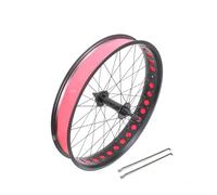 20x4.0'' Rueda Trasera Fat Bike 24/26IN Snow Bike/Beach Bike Rueda Trasera 36x14G Radios Freno De Disco Liberación Rápida 195mm 36H Buje Trasero para Rotary 7-10 Velocidades(Black-A,24in)