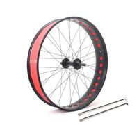 20x4.0'' Rueda Trasera Fat Bike 24/26IN Snow Bike/Beach Bike Rueda Trasera 36x14G Radios Freno De Disco Liberación Rápida 195mm 36H Buje Trasero para Rotary 7-10 Velocidades(Black-A,26in)