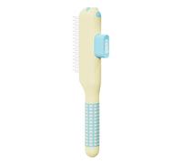 20x6.5x2.5cm Cat Grooming Comb - Self Cleaning Pet Brush | ABS and Metal Teeth Groomer with Easy Hair Removal, Comfortable Handle Pet Care Tool for Cats Dogs Puppies