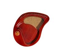 21/24 Cuerdas Madera Arpa de Lira para Adultos, Lyre Harp Portátil Instrumento de Cuerda con Manual de Instrucciones, Guía de Estudio Arpa de Palanca(21 String Red Brown)