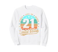 21 cumpleaños edición Limitada Update Level Up Vintage Retro Sudadera