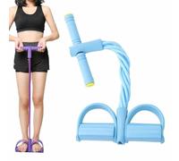 21 Fitness Resistance Bands-4/6 Tube Pedal Ankle Puller,Stretch Exercise Rope,Abdominal Strength Expander,Multifunction Elastic Leg Tensioner,for Yoga Stretching Slimming Training (A, 6)