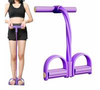 21 Fitness Resistance Bands-4/6 Tube Pedal Ankle Puller,Stretch Exercise Rope,Abdominal Strength Expander,Multifunction Elastic Leg Tensioner,for Yoga Stretching Slimming Training (B, 4)