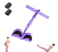 21 Fitness Resistance Bands-4 Tube Pedal Ankle Puller, 2025 New Sit Up Leg Stretch Rope Exercise Bands, AB Training Auxiliary Device with Handles, Resistance Bands For Women Men (A)
