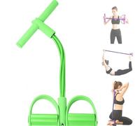 21 Fitness Resistance Bands-4 Tube Pedal Ankle Puller, Alaskatag Resistance Band, Equipment,Pedal Ankle Puller,Bands-6 Tube Ankle for Women Men (Green)