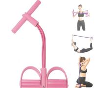 21 Fitness Resistance Bands-4 Tube Pedal Ankle Puller, Alaskatag Resistance Band, Equipment,Pedal Ankle Puller,Bands-6 Tube Ankle for Women Men (Pink)