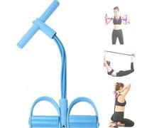 21 Fitness Resistance Bands-4 Tube Pedal Ankle Puller, Alaskatag Resistance Band, Equipment,Pedal Ankle Puller,Bands-6 Tube Ankle for Women Men (Blue)