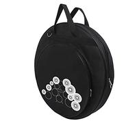 21 - Mochila para platillos de 1 pulgada, bolsa para platillos de batería con tres compartimentos y divisor extraíble, material duradero 600D, correa de hombro ajustable para bater