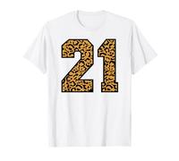 21 números Leopard Twenty-One Team Sports Matching Camiseta