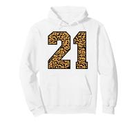 21 números Leopard Twenty-One Team Sports Matching Sudadera con Capucha