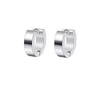 21 pares de pendientes con cruz redonda estilo punk de acero inoxidable para hombres y mujeres de acero negro tricolor Lovely And Practical